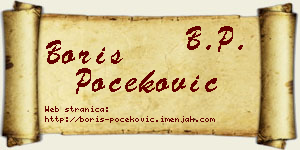 Boris Počeković vizit kartica